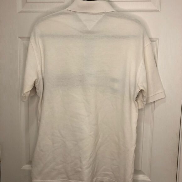 Tommy Hilfiger white shirt sleeve two button polo shirt, size medium - Picture 8 of 11